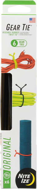 Gear Tie Original ProPacks - Reusable Rubber Twist Ties for Indoor & Outdoor Use - Bendable Wire Interior - Durable