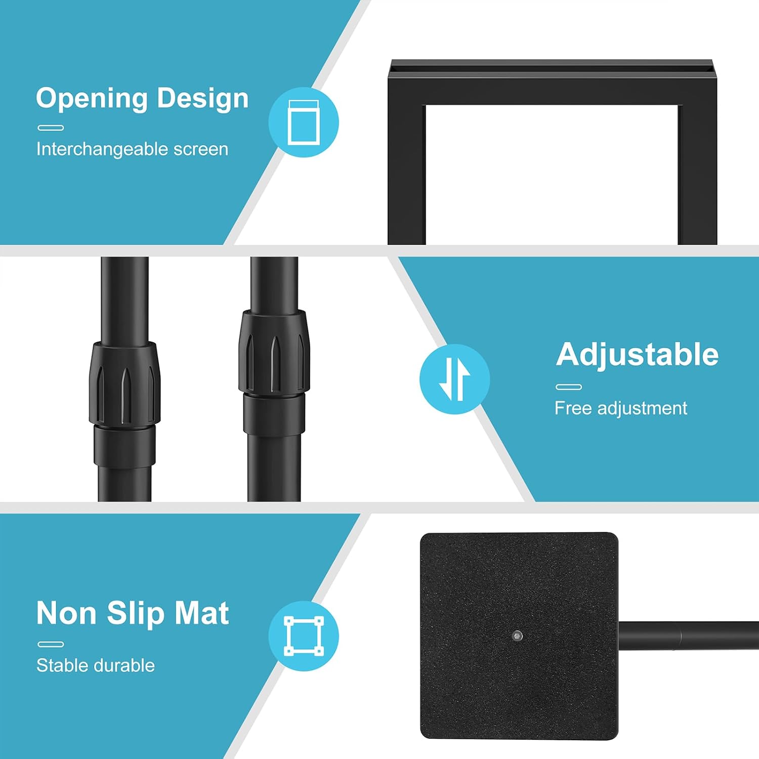 Adjustable Outdoor Sign Holder Stand for Display - Floor Sign Stand with Base for Business Retail Events 8.5x11 inches