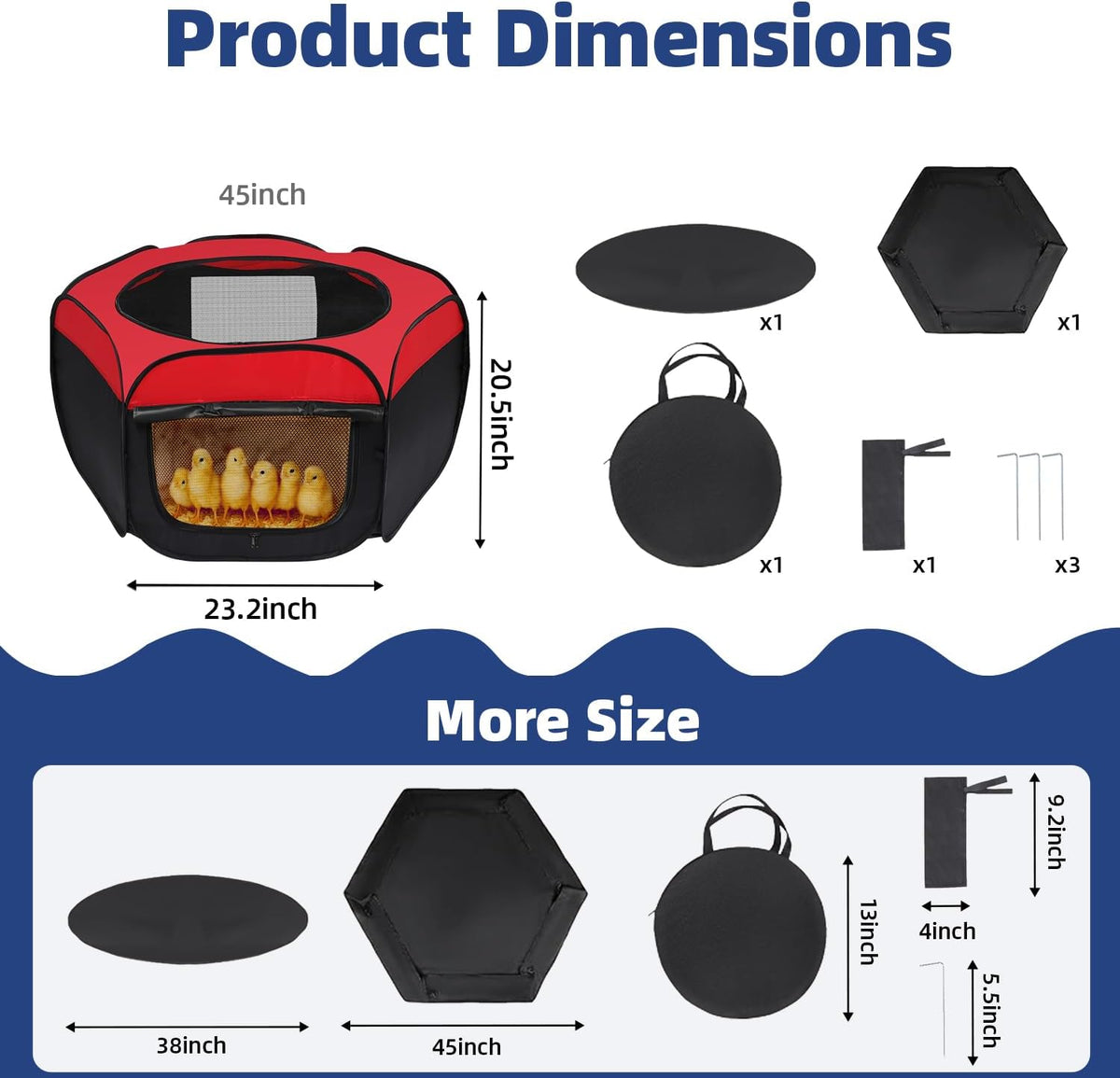 Brooder Box for Chicks, Large Pop Up Chick Brooder Starter Kit