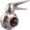 DERNORD Butterfly Valve with Trigger Handle Stainless Steel 304 Tri Clamp Clover (2 Inch Tri Clamp Butterfly Valve)