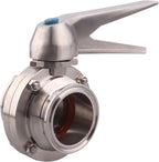 DERNORD Butterfly Valve with Trigger Handle Stainless Steel 304 Tri Clamp Clover (2 Inch Tri Clamp Butterfly Valve)