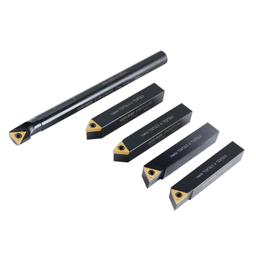 Accusize Industrial Tools Mini Indexable Turning Tool Boring, 5/8 in