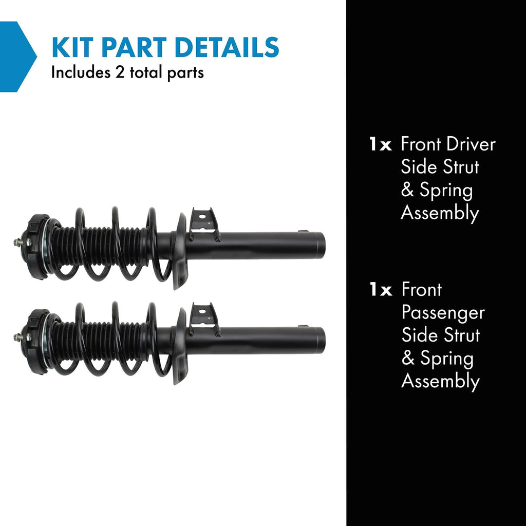 TRQ Front Strut and Spring Assembly Set 2 Piece