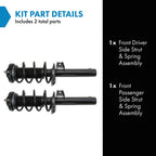 TRQ Front Strut and Spring Assembly Set 2 Piece