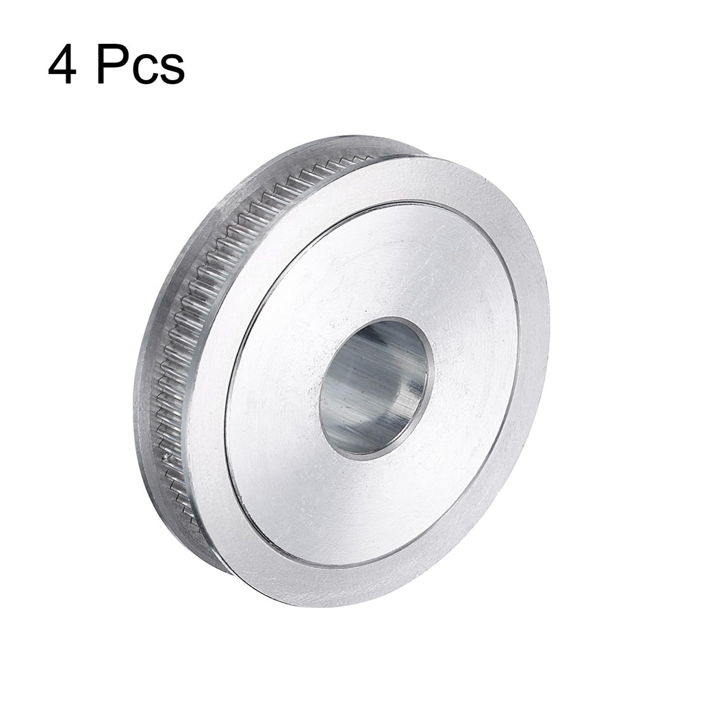 uxcell 4pcs GT-2 Pulley Synchronous Wheel 80 Teeth 16mm Bore, Fit with 6mm Width Belt, Aluminum Alloy Timing Pulley Wheel for 3D Printer, CNC Machine