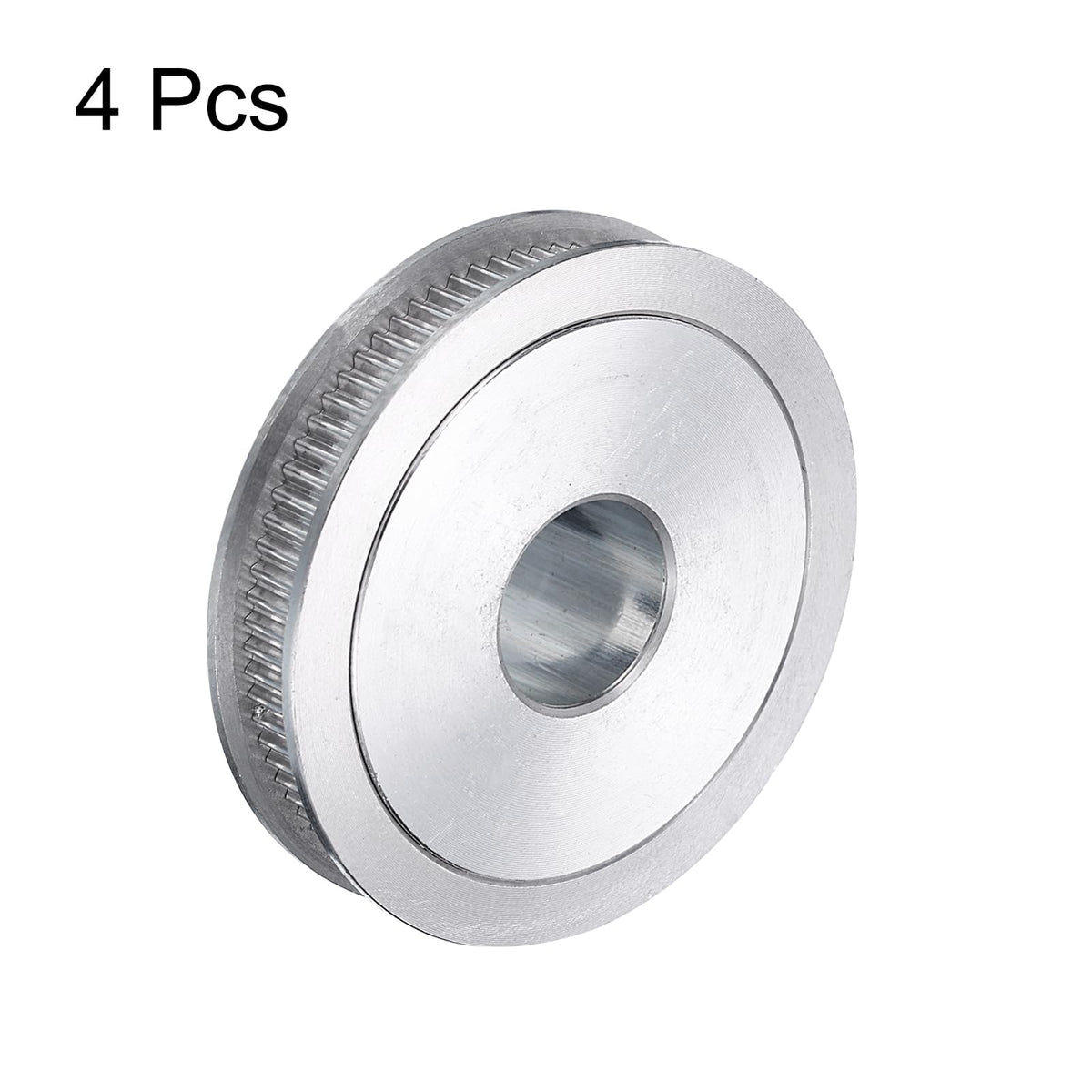 uxcell 4pcs GT-2 Pulley Synchronous Wheel 80 Teeth 16mm Bore, Fit with 6mm Width Belt, Aluminum Alloy Timing Pulley Wheel for 3D Printer, CNC Machine