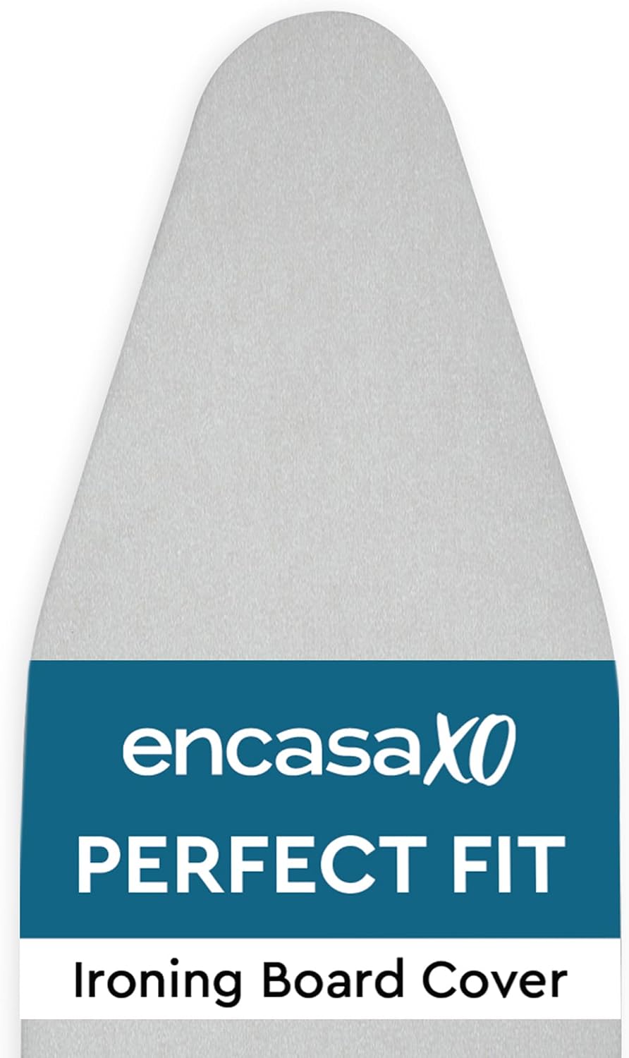 Ironing Board Cover and Pad, 6mm Felt 54"x15" Silver Luxury | Heat Reflective Metallized Silver | Heavy Duty Elastic