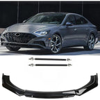 for Hyundai Sonata Veloster Elantra Accent Venue Car Universal Adjustable Front Bumper Lip Chin Spoiler Splitter 4PCS Diffuser Protector Black
