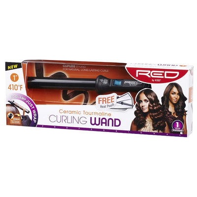 Red By Ceramic Tourmaline Curling Wand CIW021" inch, Black, 1 Count