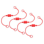 HARFINGTON 4Sets 1/4 Hydraulic Dust Cap, ISO5675 Male Dust Cap, Red