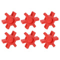 uxcell 6pcs L110 Jaw Coupling Insert, Urethane Flexible Solid Type Jaw Coupling Center Insert for L Jaw Coupling L-Jaw Coupler Set, Red