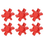 uxcell 6pcs L110 Jaw Coupling Insert, Urethane Flexible Solid Type Jaw Coupling Center Insert for L Jaw Coupling L-Jaw Coupler Set, Red