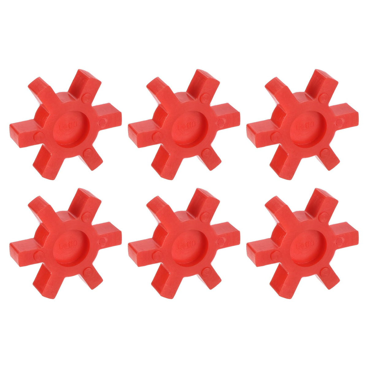 uxcell 6pcs L110 Jaw Coupling Insert, Urethane Flexible Solid Type Jaw Coupling Center Insert for L Jaw Coupling L-Jaw Coupler Set, Red