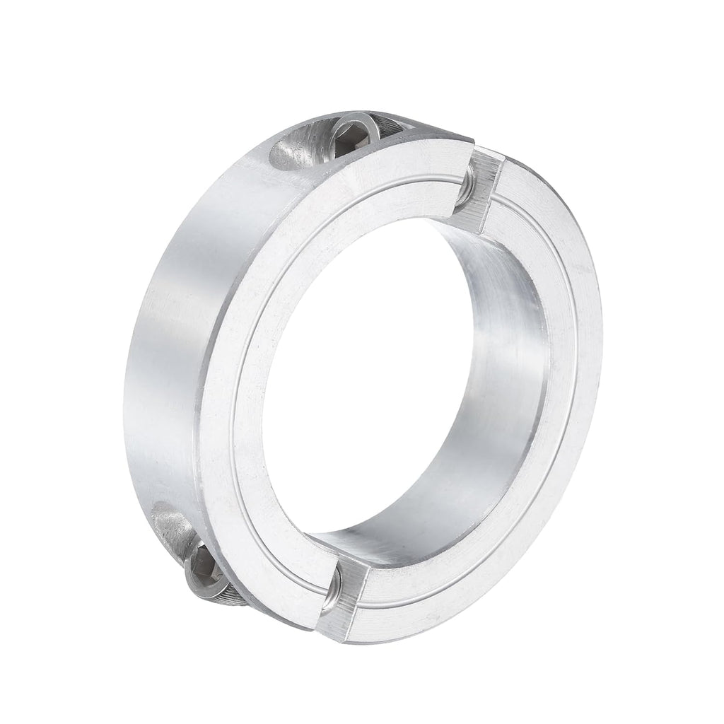 uxcell Double Split Clamp-On Shaft Collar 2" Bore, Aluminum Alloy