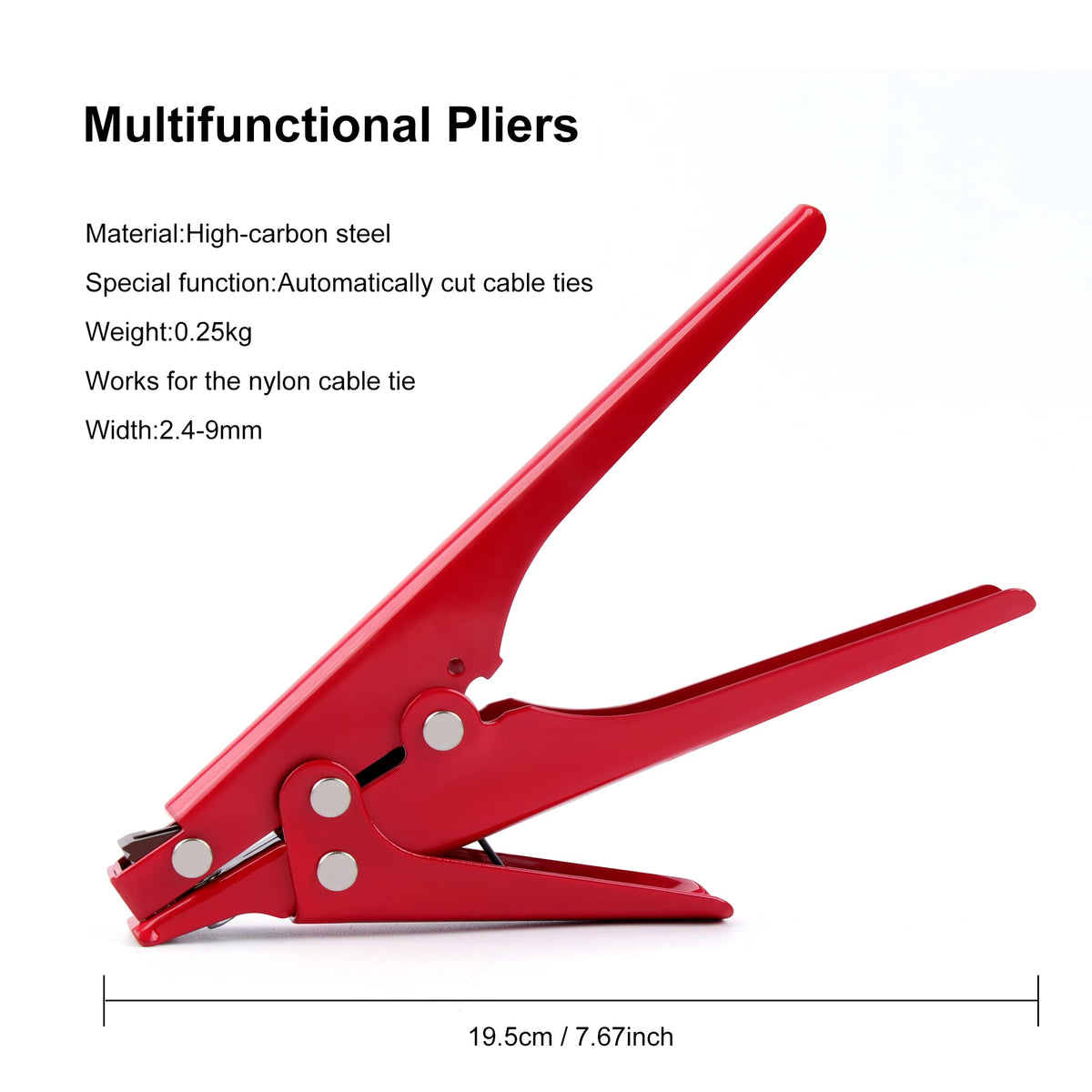 Knoweasy Cable Tie Tool for Ties up to 0.37 Inches, for Cable Management