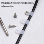 Teansic 200Pcs White Nylon U-Type Cable Clamps, 1/8 Inch Wire Organizer