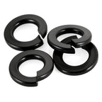 M8 Black Split Spring Lock Washers, 304 Stainless Steel, 50 PCS