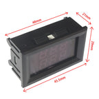 WOWOONE 2Pack Mini 0.28in Digital Voltmeter Ammeter, DC 0‑100V 10A
