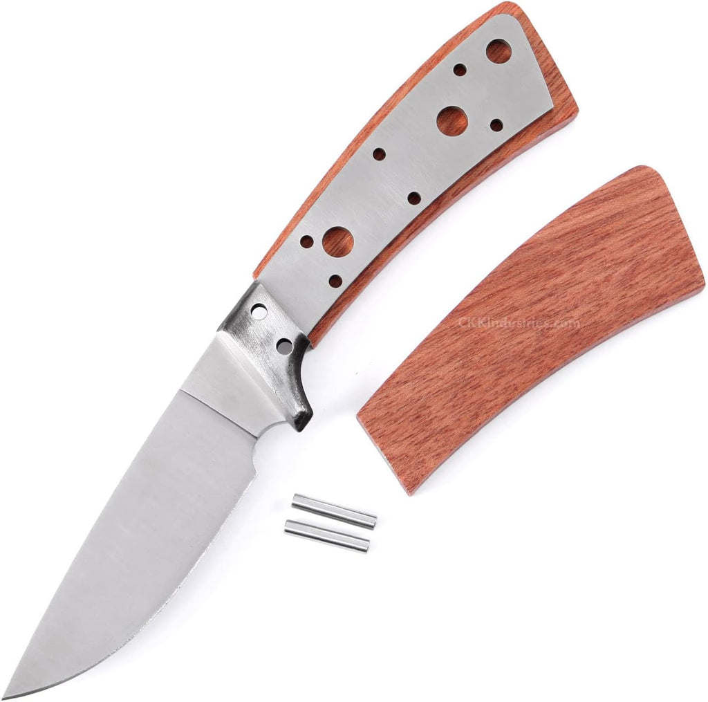 Gentleman's Companion Knife Kit - DIY Fixed Blade Knife Making Series - (Blade Blank, SS Guards & Pinstock