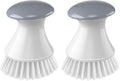 Dish Scrub Brush,2 Pack Kitchen Scrub Brush for Dishes Grey White