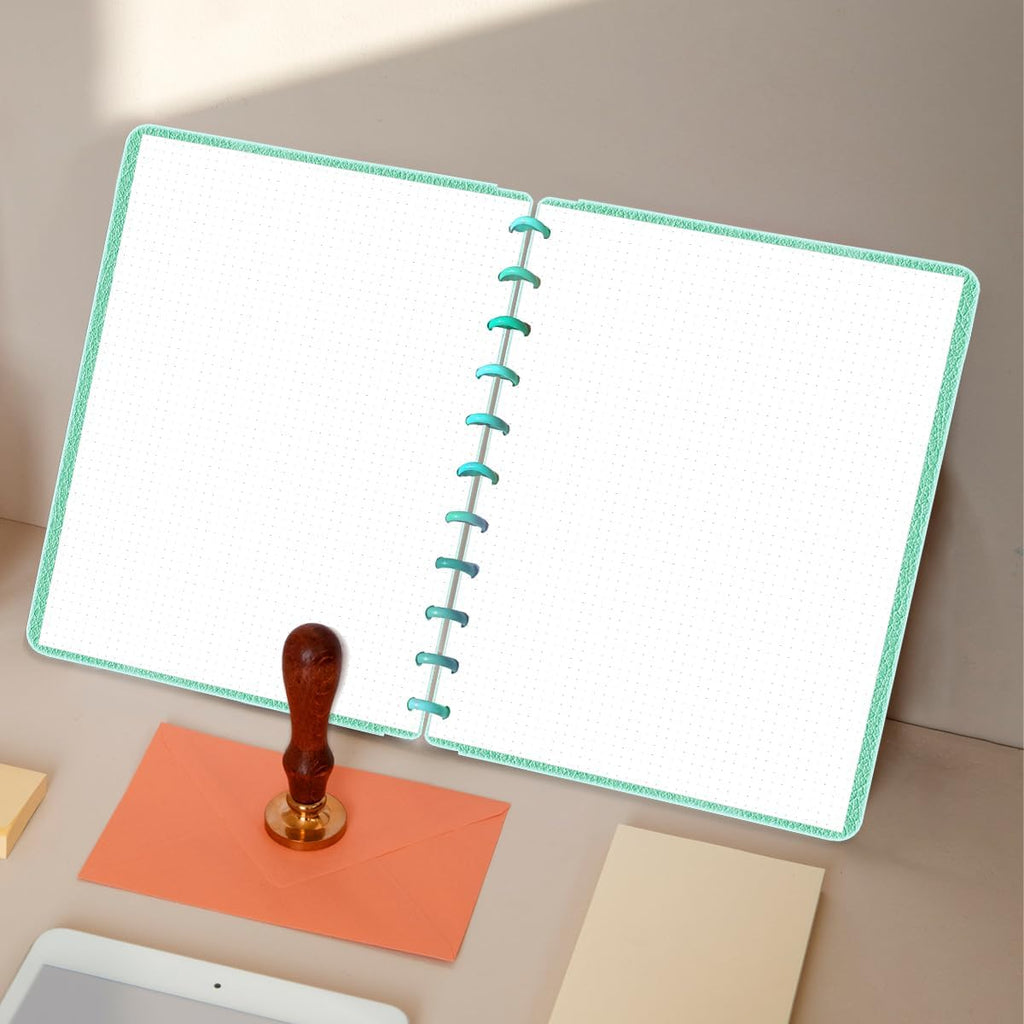 A4 TUL Discbound Dotted Refill Paper, 11-Disc Dot Grid Filler Paper, 100Sheets / 200Pages, 100gsm White Paper, 8.5''