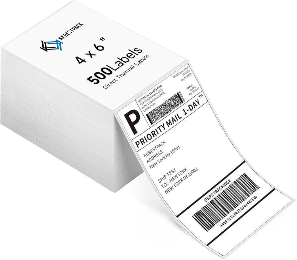 Fan Fold 4x6 Direct Thermal Shipping Labels (500 Labels)