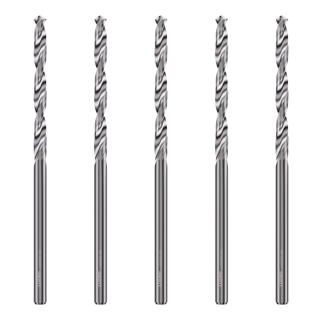 LU&MN Solid Carbide Jobber Drill Bit, 3/32" Dia, 5 Pcs