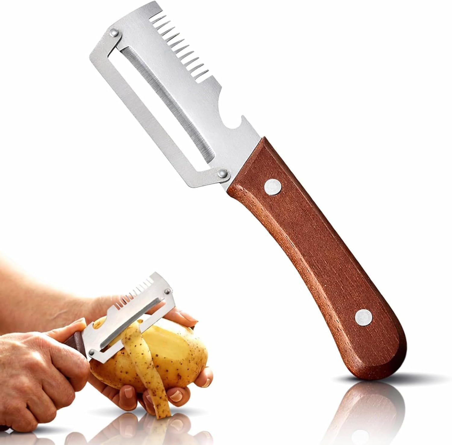 vegetable peeler，3 in 1ultra-sharp stainless steel blade, suitable for peeling fruits and vegetables, with bottle