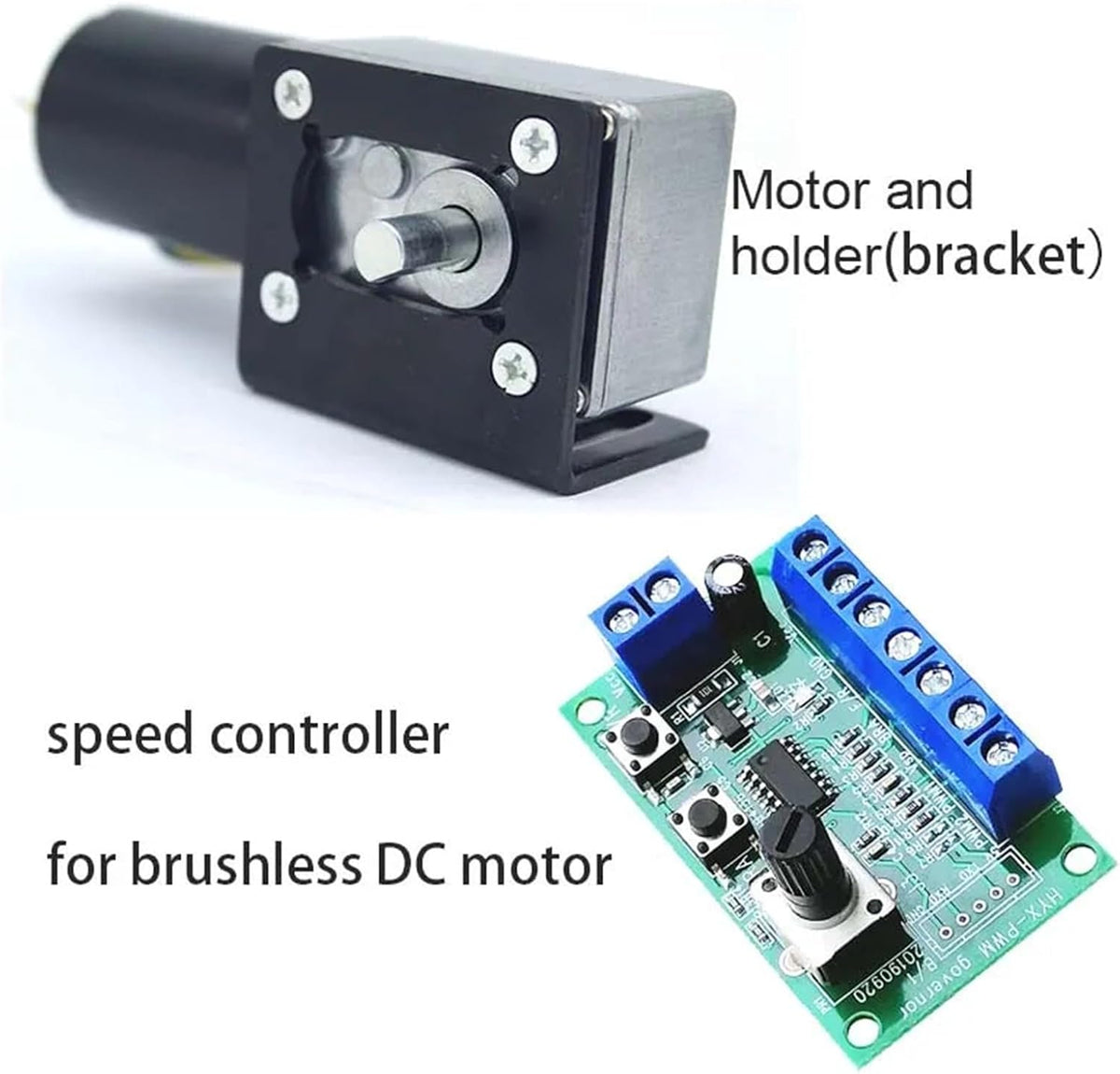 Brushless DC Worm Gear Motor 12V24V Right Angle Reducer Gates A5840-3650
