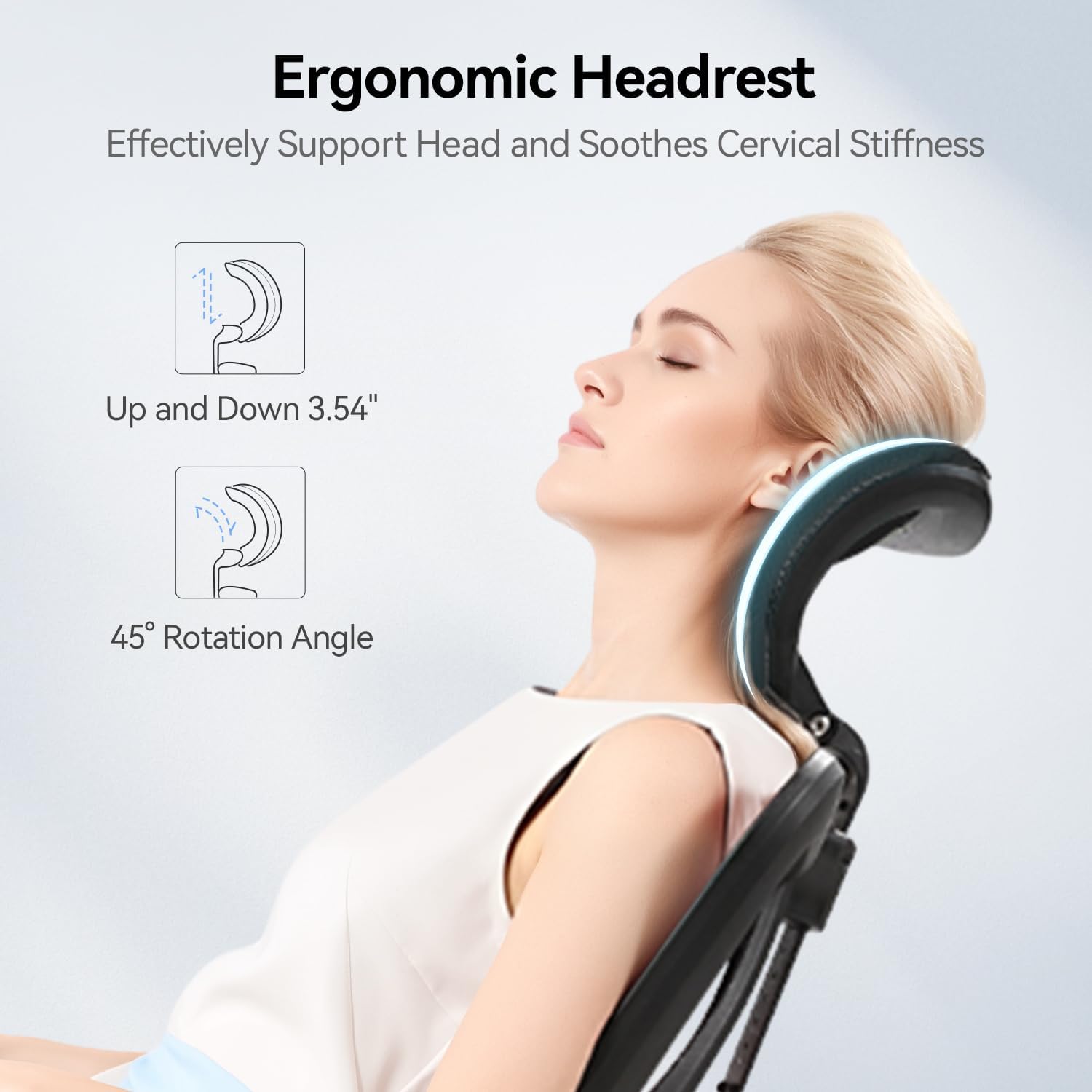 M18 Ergonomic Office Chair, High Back Mesh Desk Chair with Adjustable Headrest & Lumbar Support, Computer Chair with