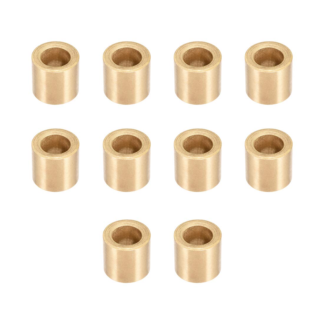 uxcell Bearing Sleeve 10mm Bore x 16mm OD x 15mm Length Self-Lubricating Sintered Bronze Bushings 10pcs