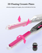 Small Flat Irons for Short Hair, 3/10" Pencil Flat Iron with Adjustable Temp Mini Hair Straightener for Edges Pixie