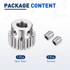 DTGN Spur Gear 1Mod 20 Teeth 10mm Thickness 8mm Bore 3x1.4mm Keyway