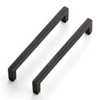 Oil Rubbed Bronze Cabinet Handles Solid Drawer Pulls 5 Inch 10 Pack