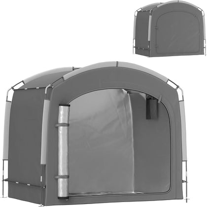 Bike Storage Tent Waterproof Outdoor Bike Cover Dark Gray | Portable Bicycle Storage Shed, 210D Oxford Fabric, Carry