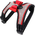 Red Bling Girl Dog Harness,Rhinestone Cat Bow Tie Frenchie Vest Harnesses Female Puppy Kitty Cute Fancy Sparkling