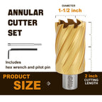 GRIXLEN 1-1/2"x2 HSS Annular Cutter，Diameter 1-1/2"，Cutting Depth 2"