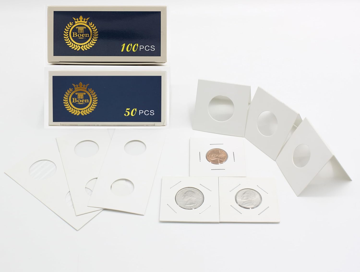 200Pcs Coin Flips 3 Assorted Sizes Professional Coin Holders | Coin Flips 2x2 for Penny(dime),Nickel,Quarter.Coin