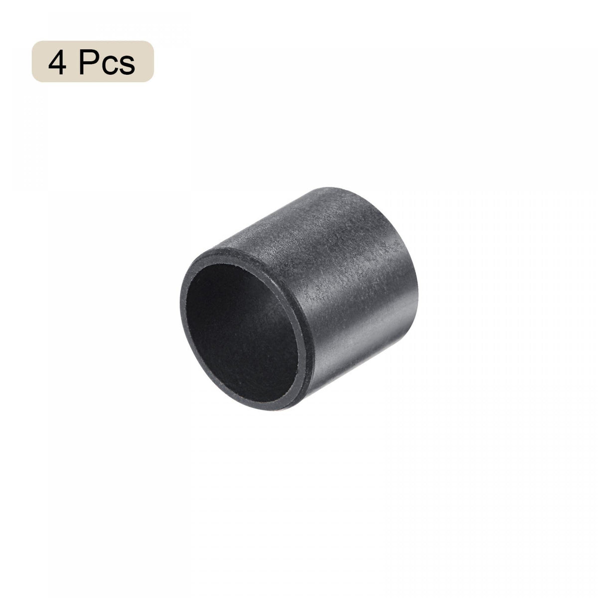 uxcell Sleeve Bearings 10mm Bore 12mm OD 10mm Length POM Wrapped Oilless Bushings Black 4pcs