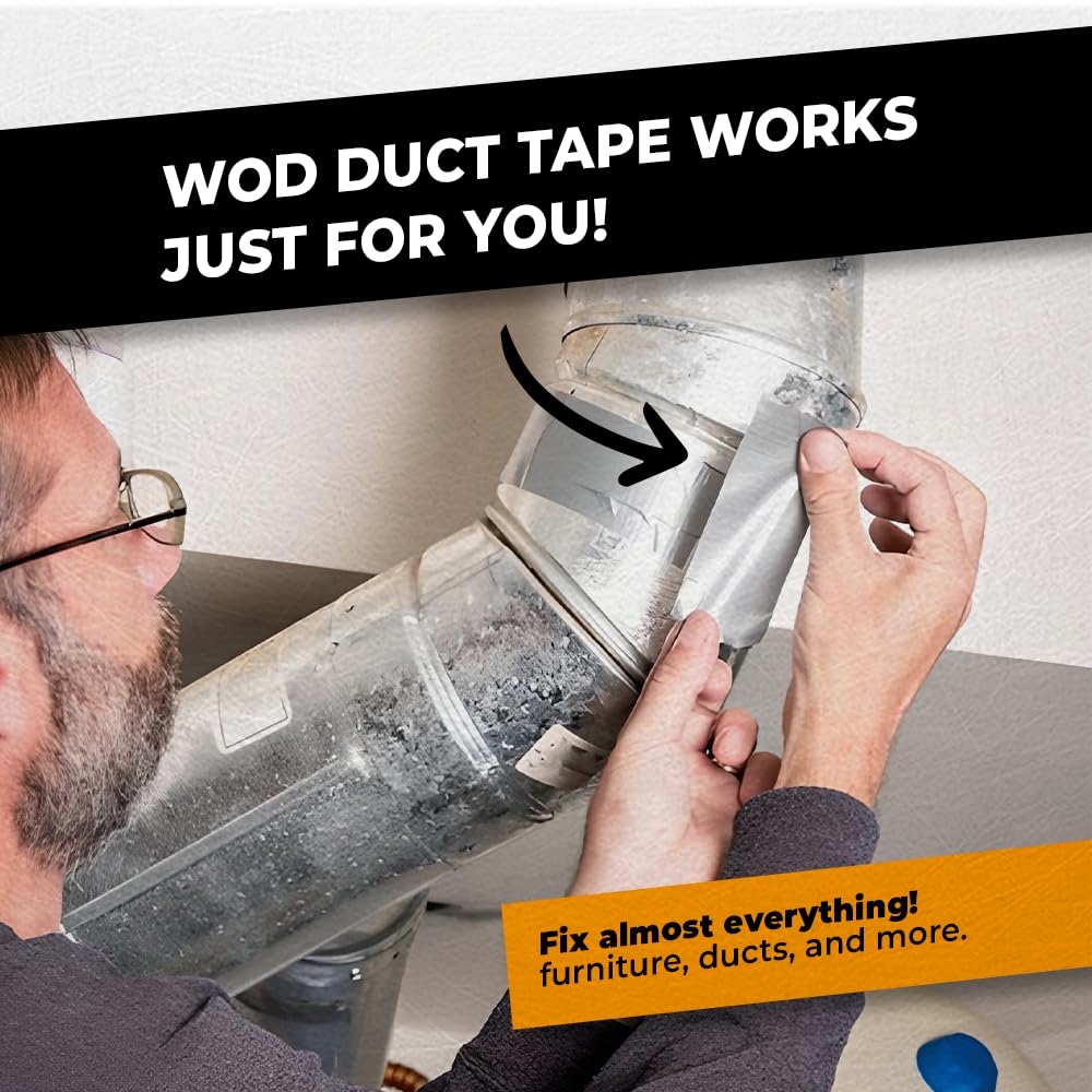 WOD Stripe Safety Contractor Grade Black & Yellow Duct Tape 12 Mil, 1 inch x 60 ft. Waterproof, UV Resistant for
