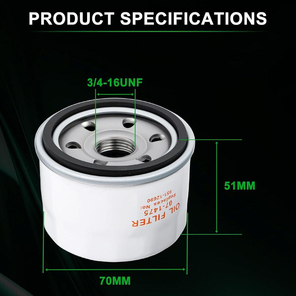 951-12690 751-12690 Oil Filter for MTD 4P90HU 4P90HUA 4P90HUB 4P90JHA 4P90JT 4P90JU MTD XT1 XT2 Craftsman LT1500 T1000 R1000 TB30R Mower