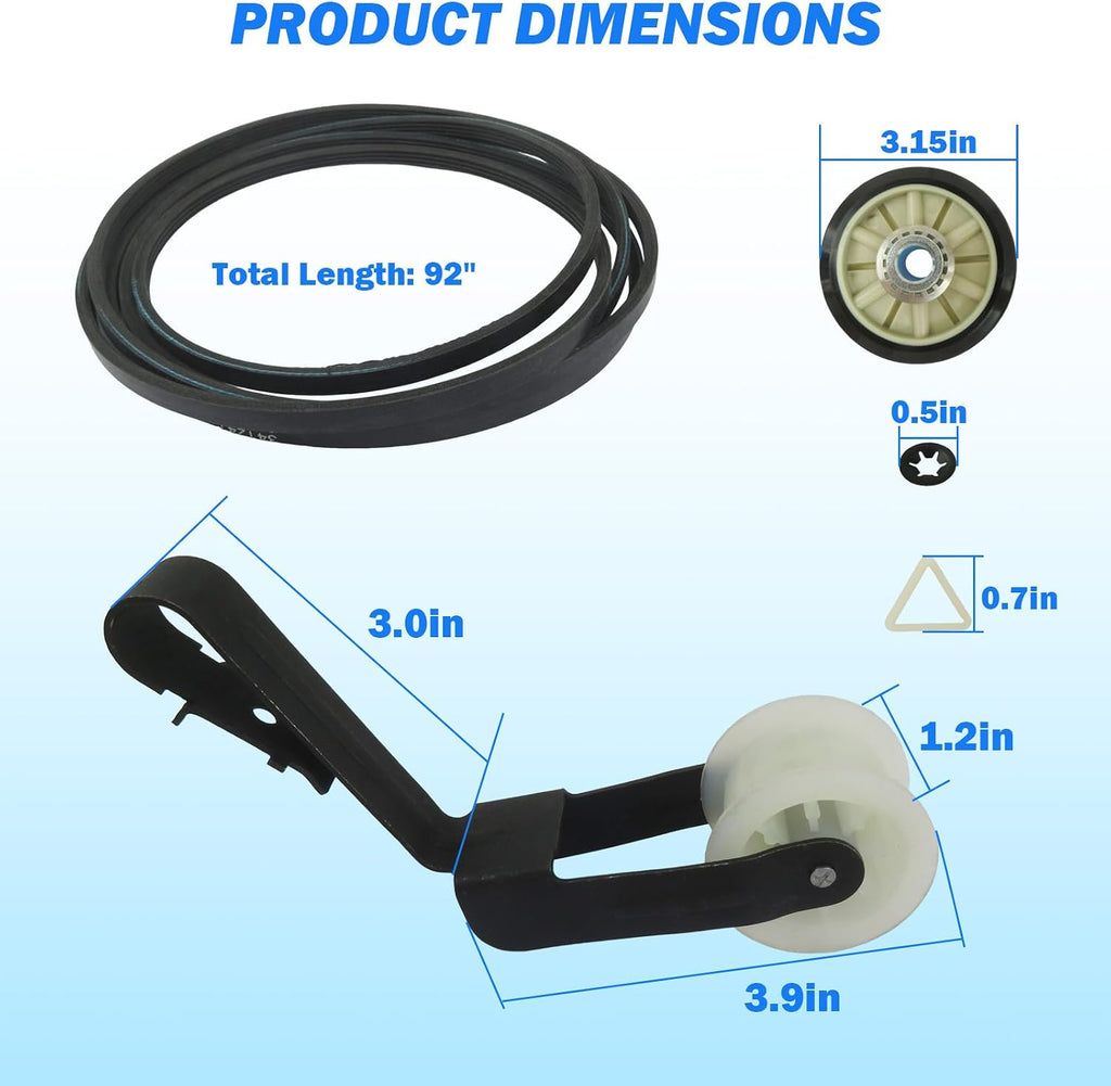 279435, 279436 Dryer Repair Kit Replaces for Whirlpool 1LE5700XKW0