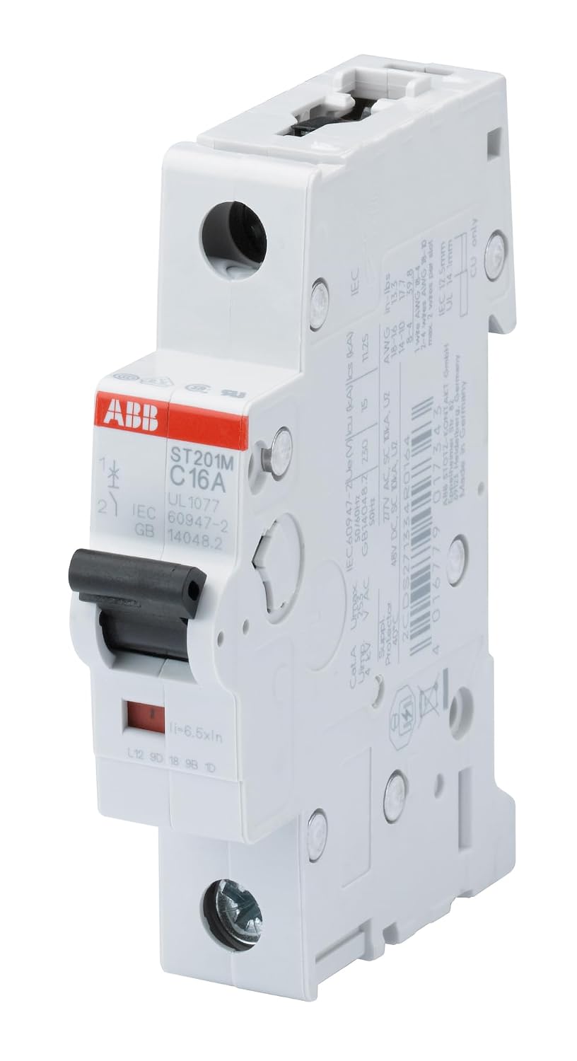 Circuit Breaker; Miniature; DIN Rail Mount; B Curve; 1 Pole; 20A, ST201M-B20