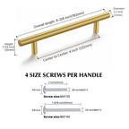 60 Pack 4in Gold Cabinet Handles for Kitchen Cabinet Handles