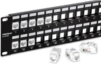 TRENDnet 48-Port Blank Keystone 2U HD Patch Panel, TC-KP48