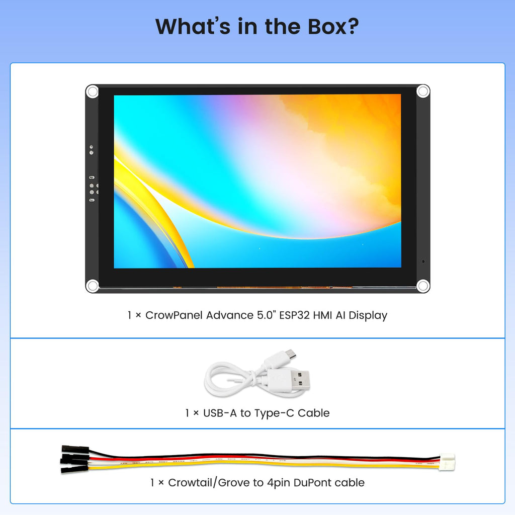 GrowCube 5" HMI ESP32 AI Advanced IPS Touch Display