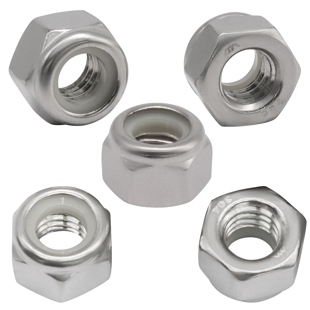 Murtenze 5/16-18 Lock Nuts, 50 Pack