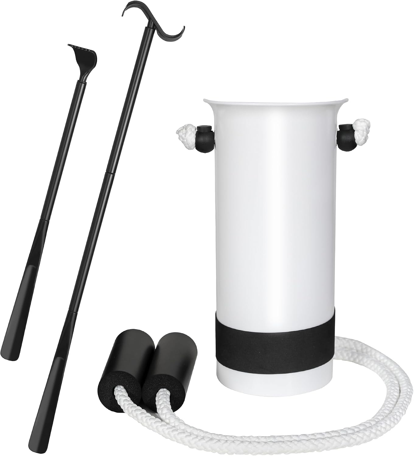 Sock Aid Device for Seniors Kit (Sock Aide and Dressing Stick) - Sock Helpers to Put on Your Socks No Bending - 35"