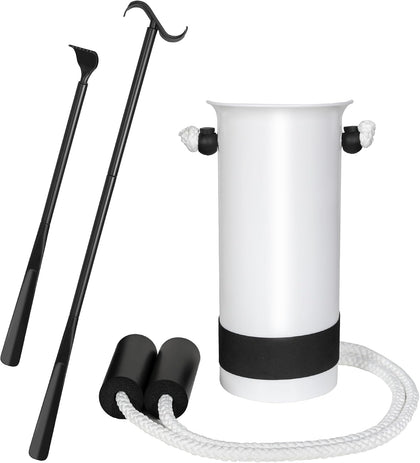 Sock Aid Device for Seniors Kit (Sock Aide and Dressing Stick) - Sock Helpers to Put on Your Socks No Bending - 35"