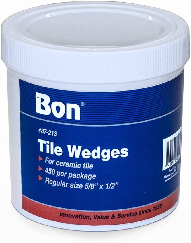 Tile Wedges Regular Pack of 450 with Built-In Gripper for Easy Removal – Ideal for Leveling and Straightening Tile Rows